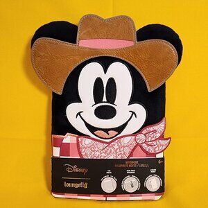 Loungefly Western Mickey Mouse Cosplay Plush Refillable Stationery Journal NEW